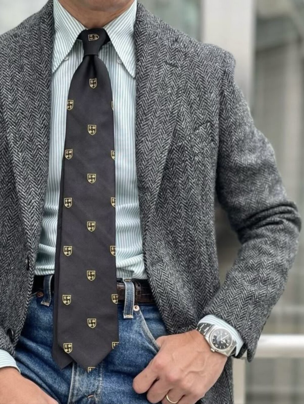 HARRIS TWEED HERRINGBONE SPORT COAT BLAZER